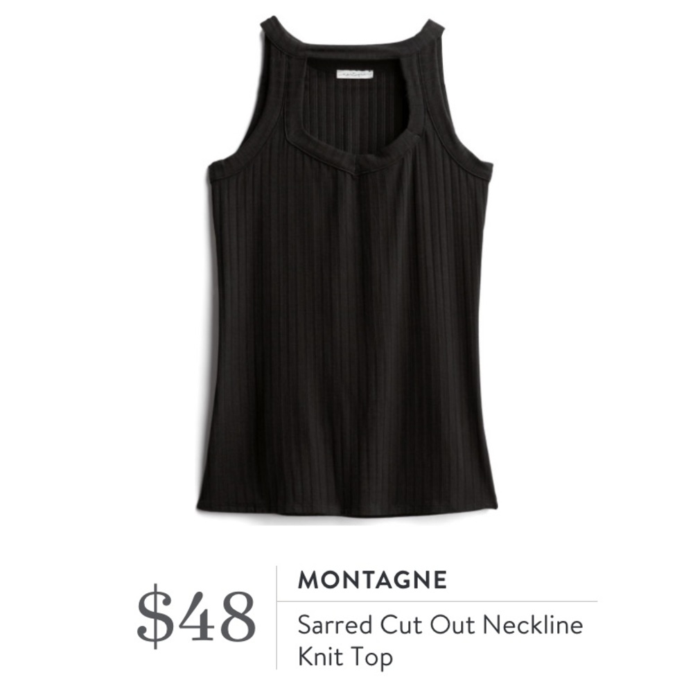 Montagne Cut Out Neckline Top
